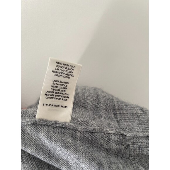 Rebecca Taylor Cardigan Sweater Womens Small Gray Open Front Fringe Wool Alpaca - Picture 13 of 13